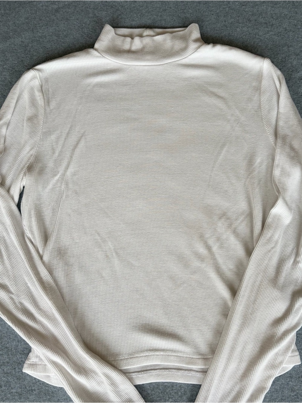 Garage White Mock Turtleneck Coquette Layering Basic
